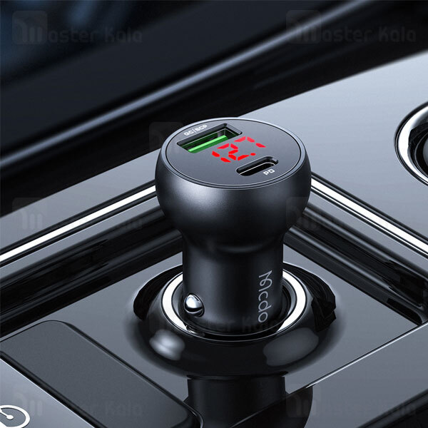 شارژر فندکی مک دودو Mcdodo CC-7030 PD QC Type C USB Car Charger نمایشگر دیجیتال توان 45 وات